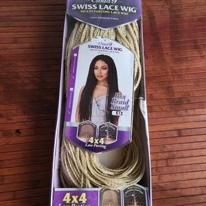 NWT Swiss Lace front small braid blonde wig with baby hairs